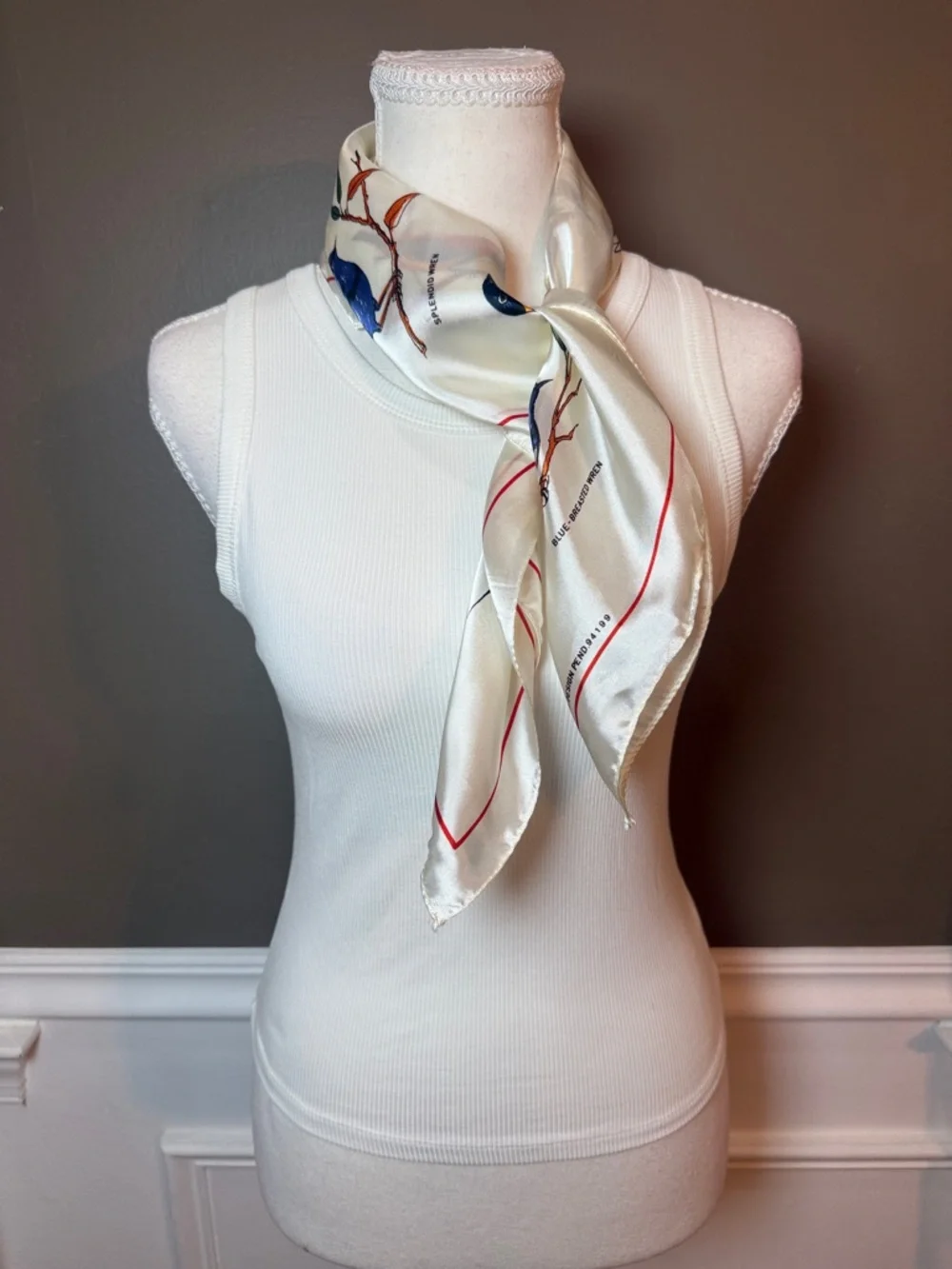 Vintage Heil Australian Birds‎ Scarf Novelty Print Japan